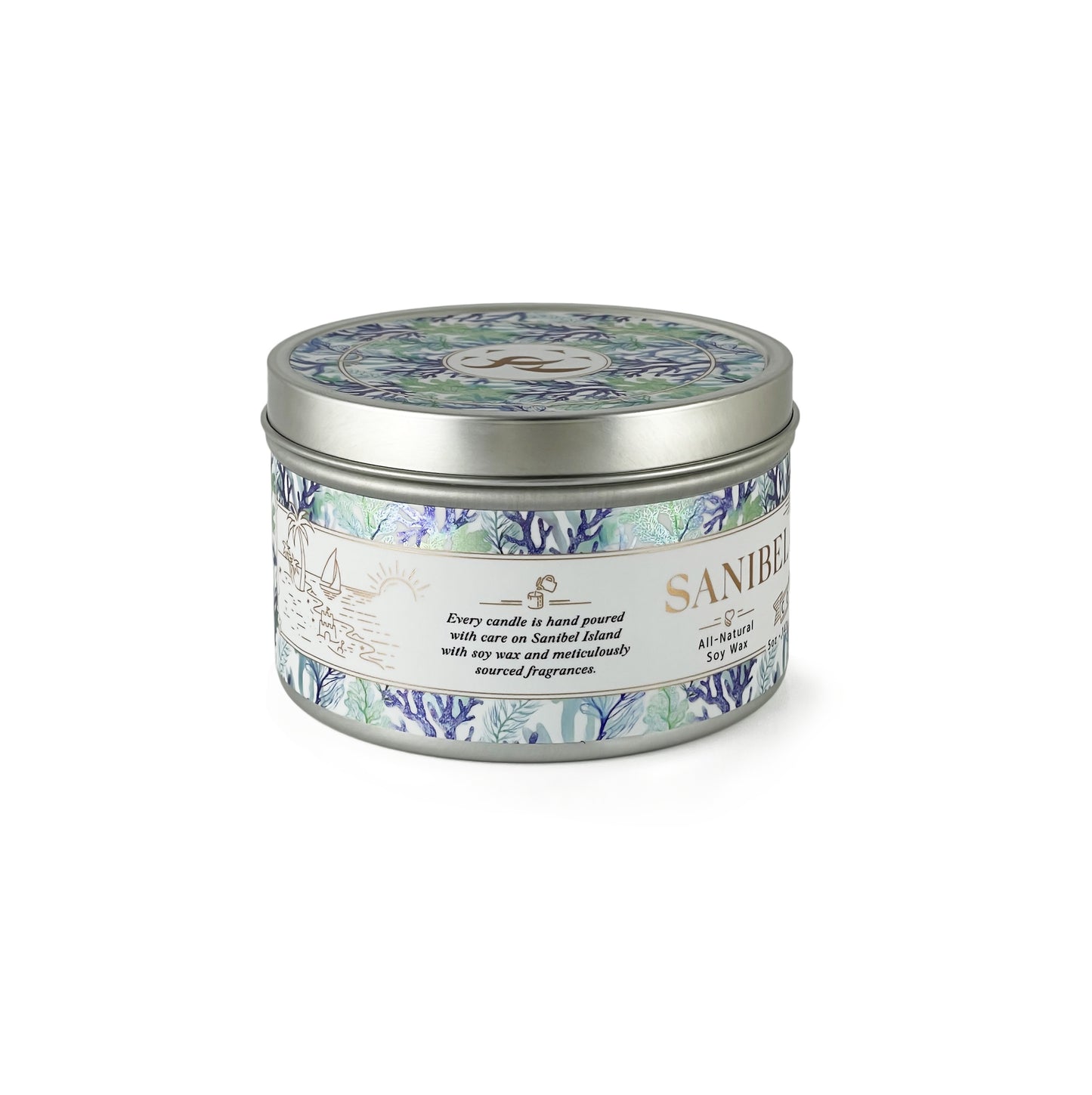 Sanibel Candle Company Signature Captiva Breeze full candle line artisan crafted metallic designed label