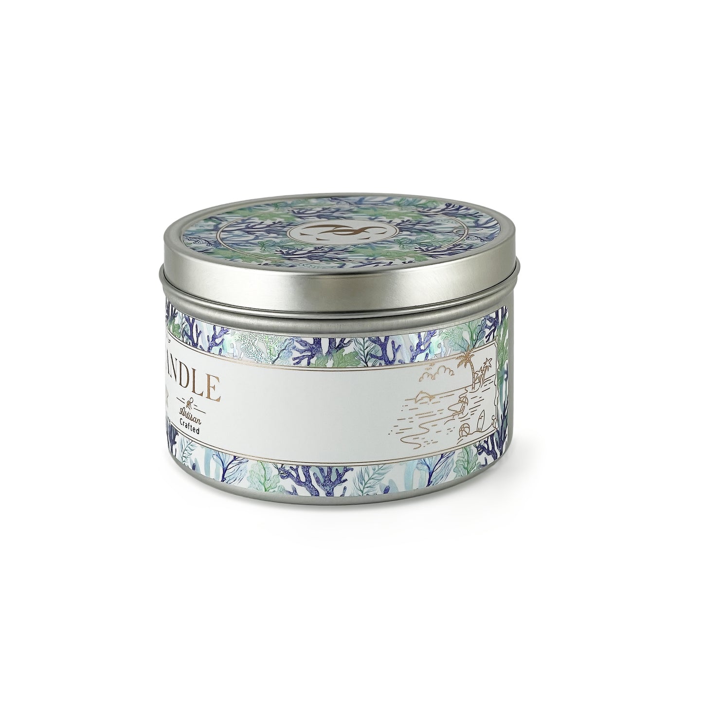 Sanibel Candle Company Signature artisan crafted metallic designed label