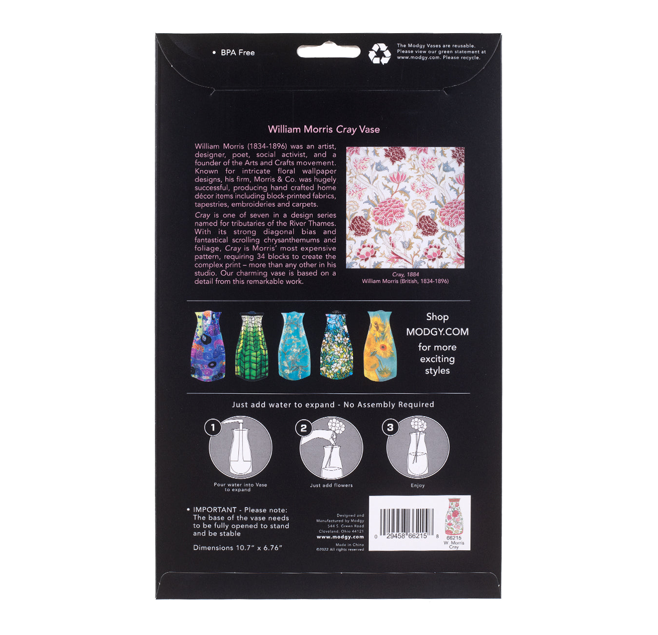Modgy Expandable Vase - William Morris Cray Vase