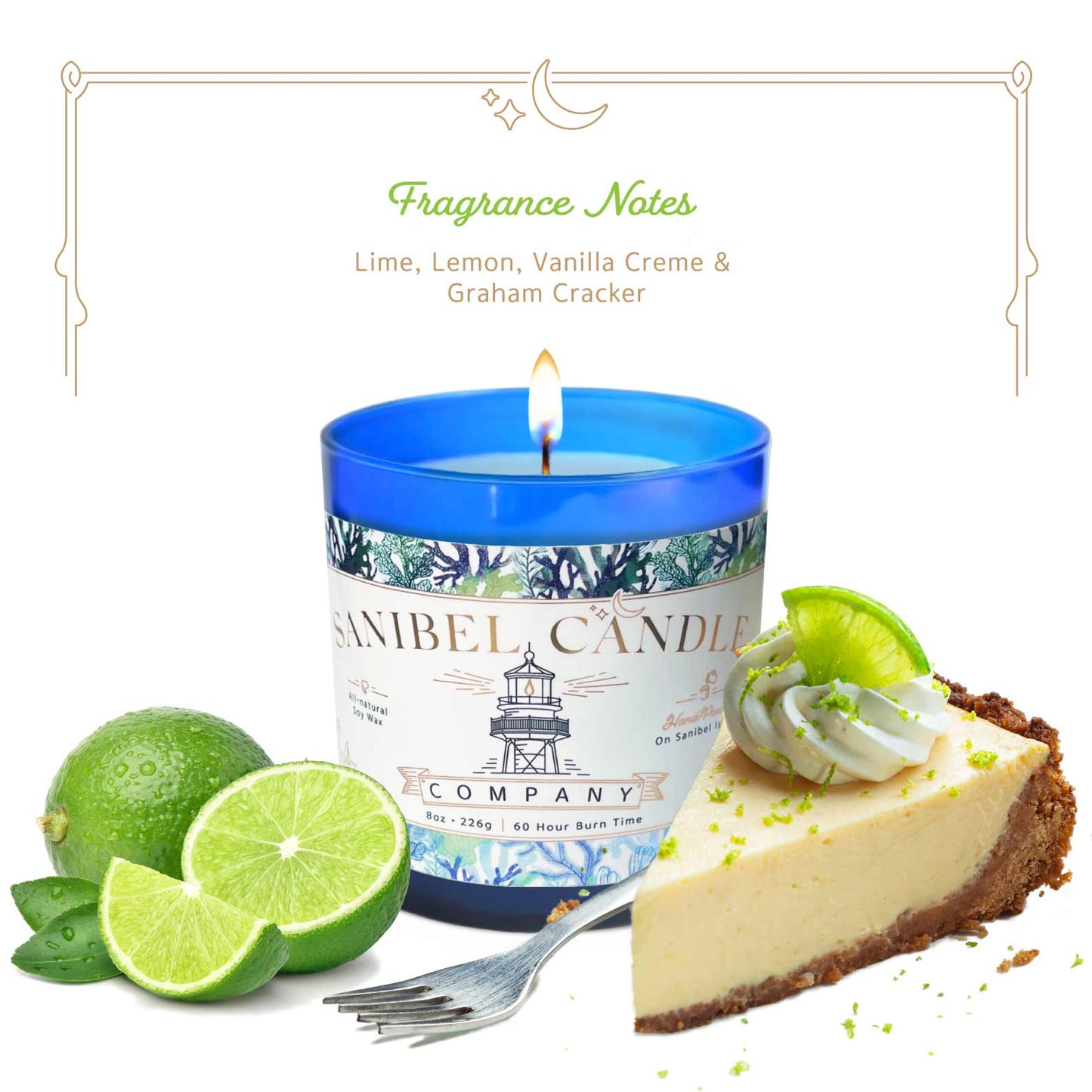 Sanibel Candle Company - Key Lime Pie - Signature Candle - 8 oz