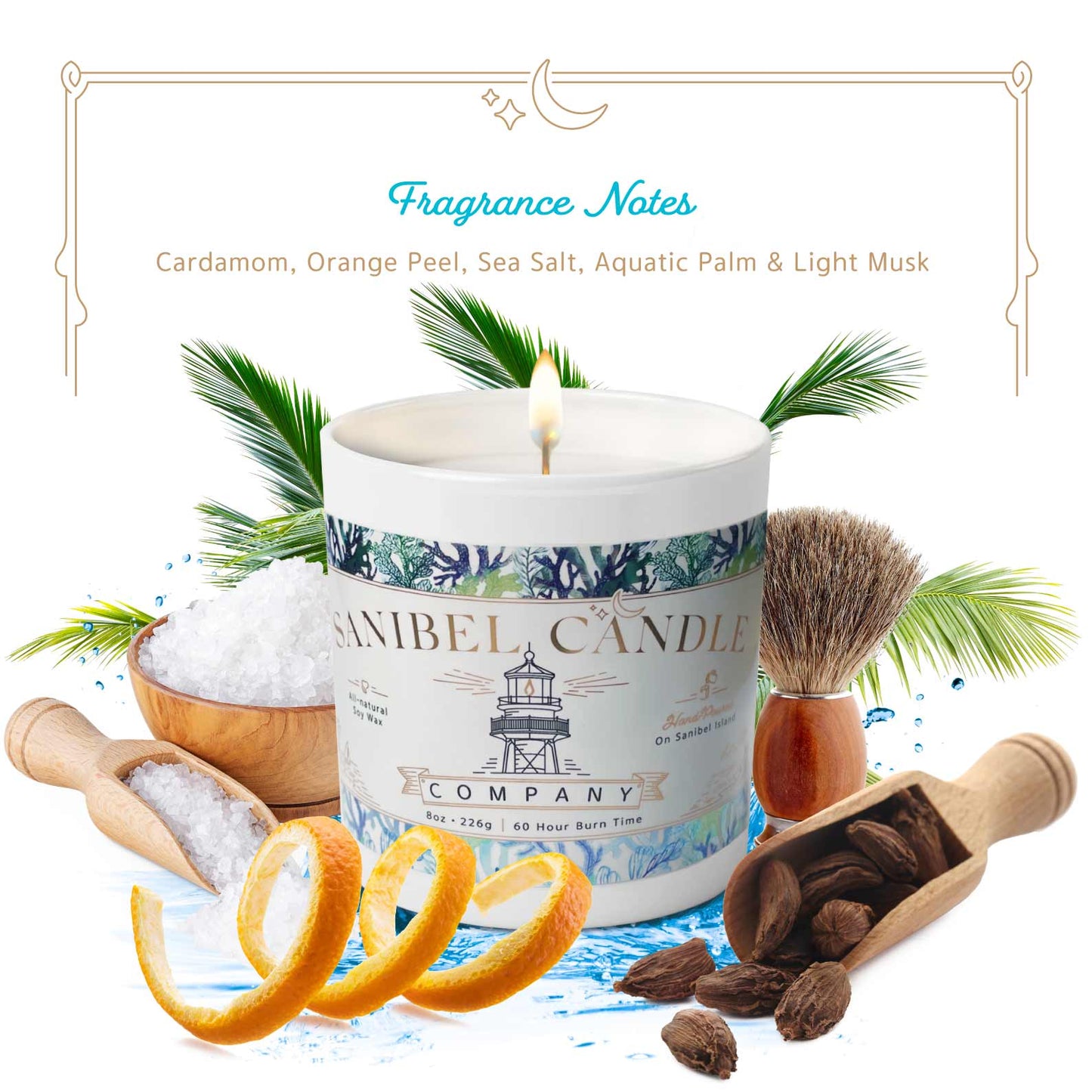 Sanibel Candle Company - Sanibel Sea Shells - Signature Candle - 8 oz