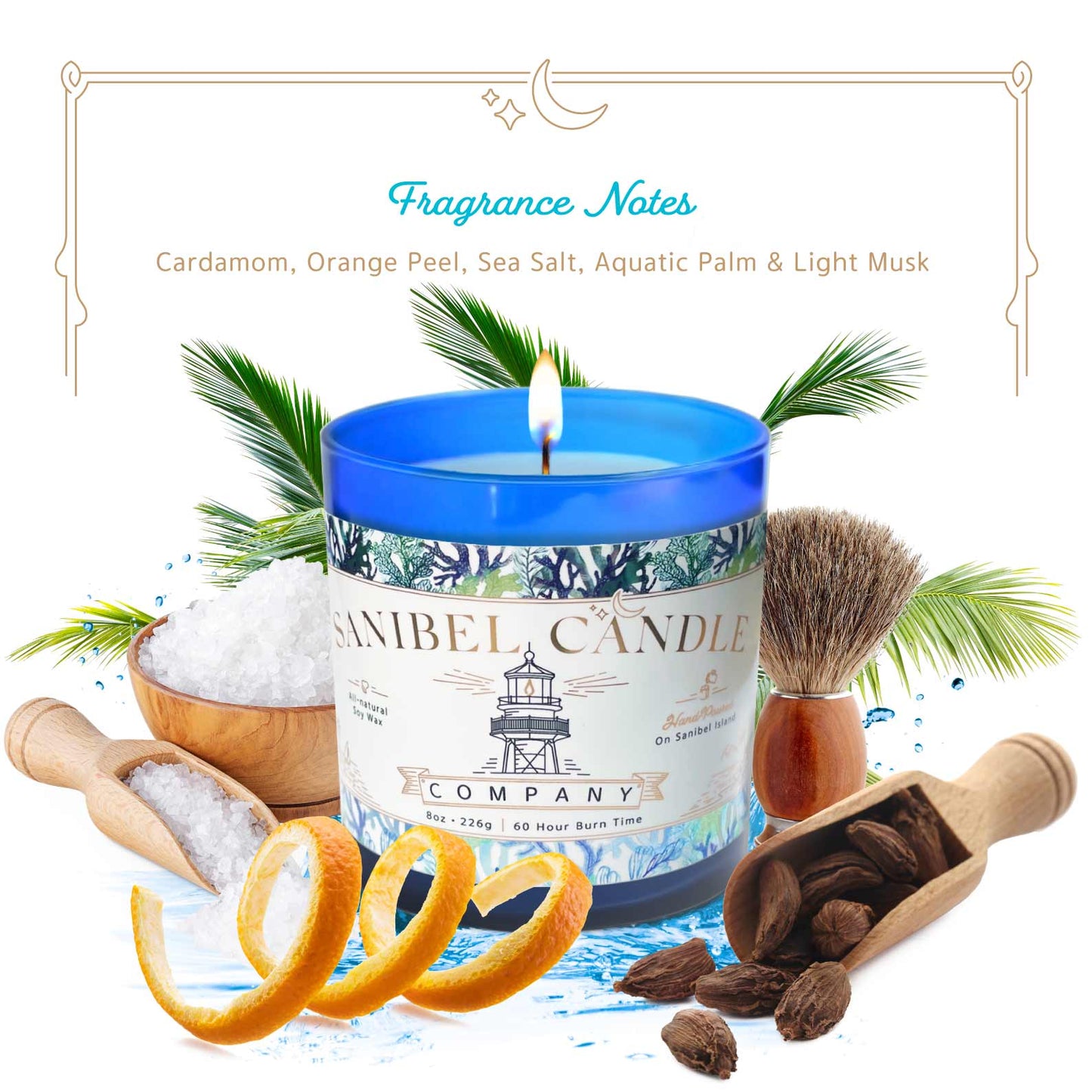 Sanibel Candle Company - Sanibel Sea Shells - Signature Candle - 8 oz
