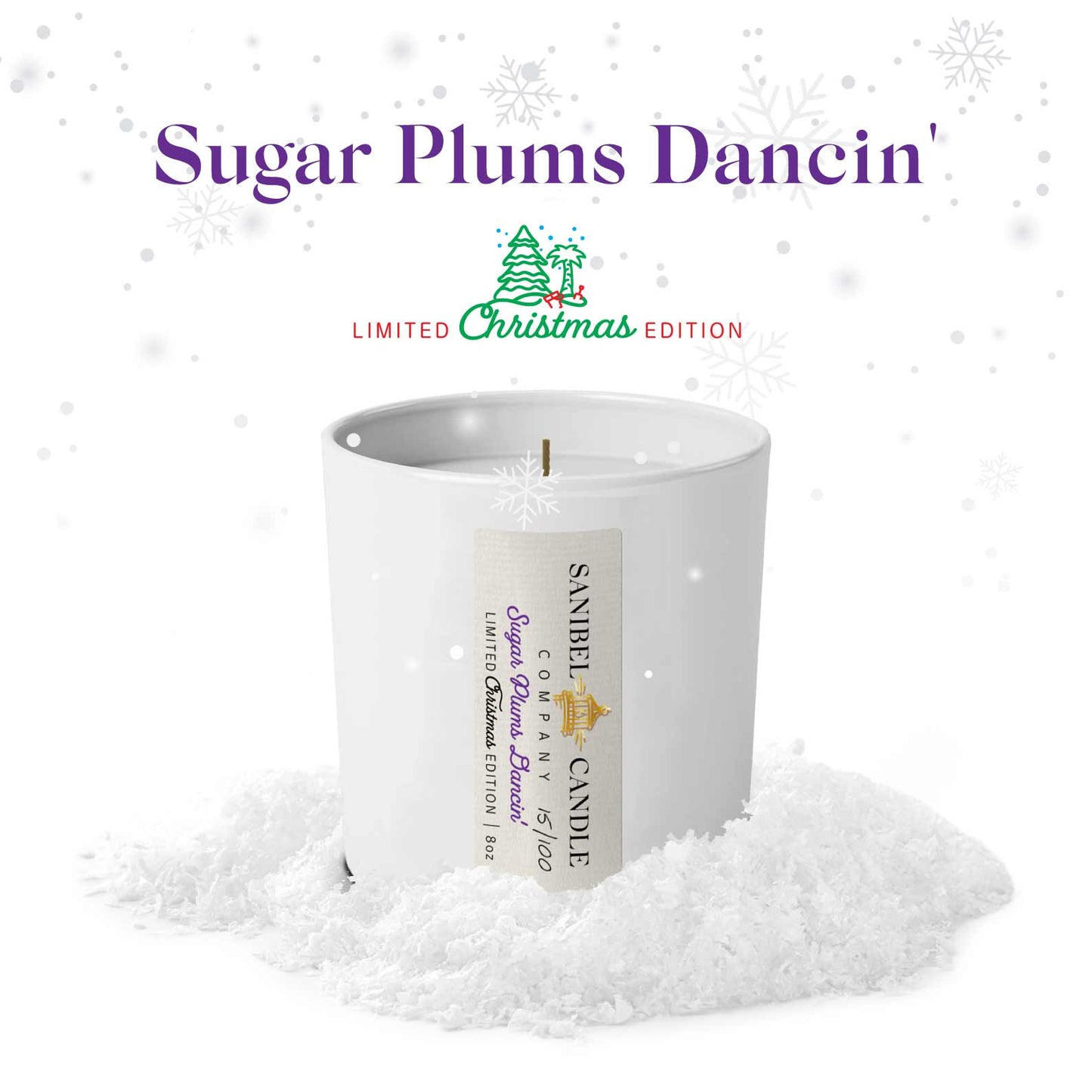 Sanibel Candle Company - Sugar Plums Dancin' - Christmas Candle - 8 oz