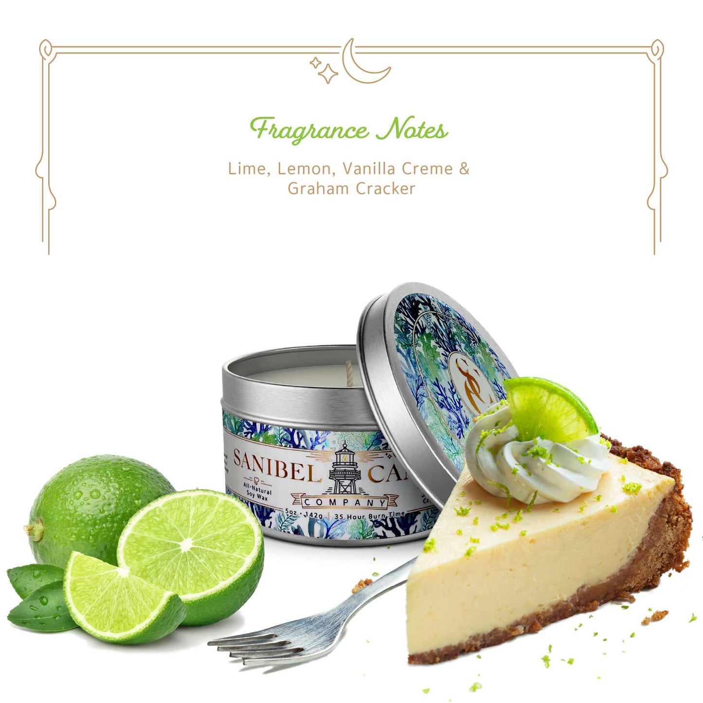 Sanibel Candle Company - Key Lime Pie - Signature Candle - 5 oz Tin