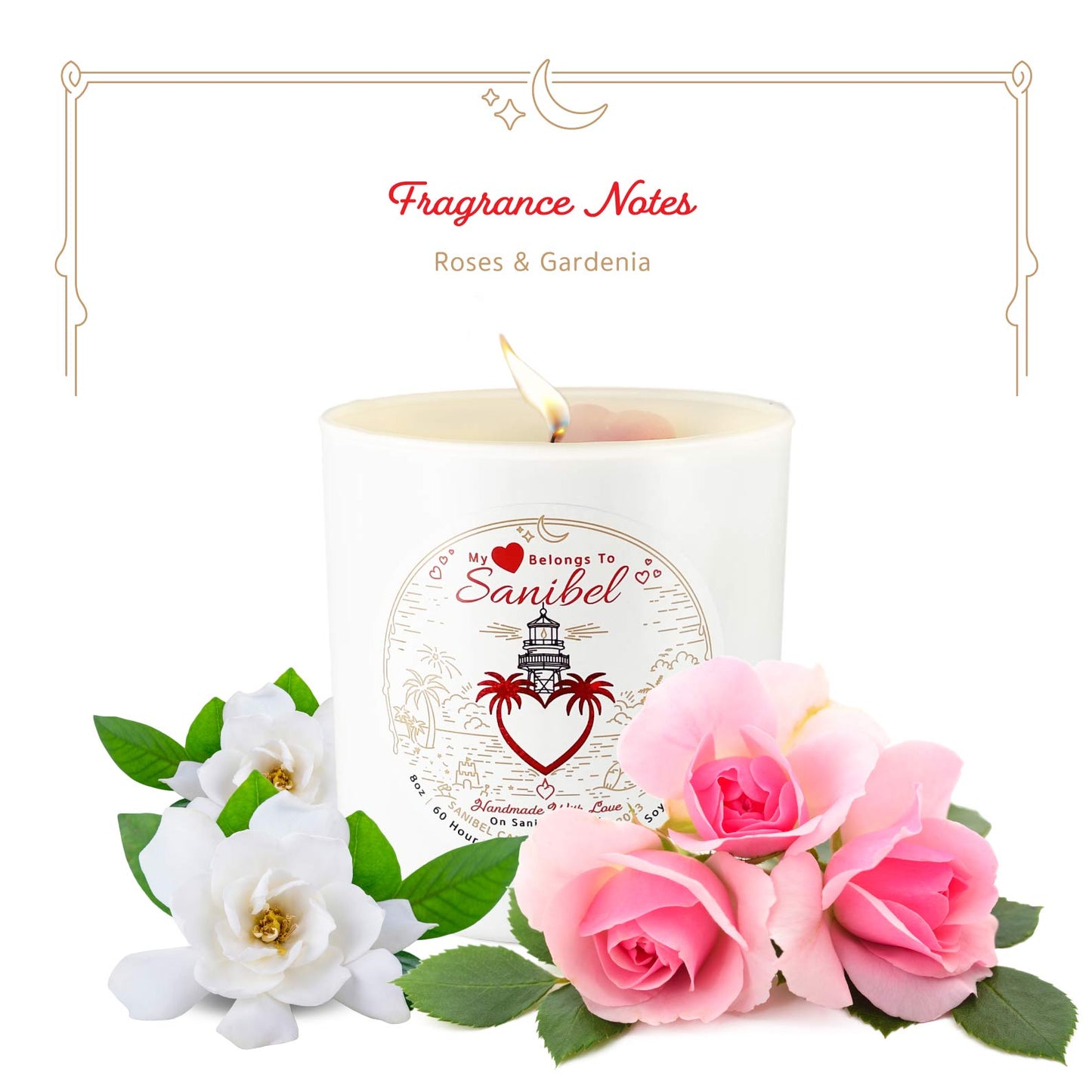 Sanibel Candle Company - My Heart Belongs To Sanibel - Valentine's Day Candle - 8 oz