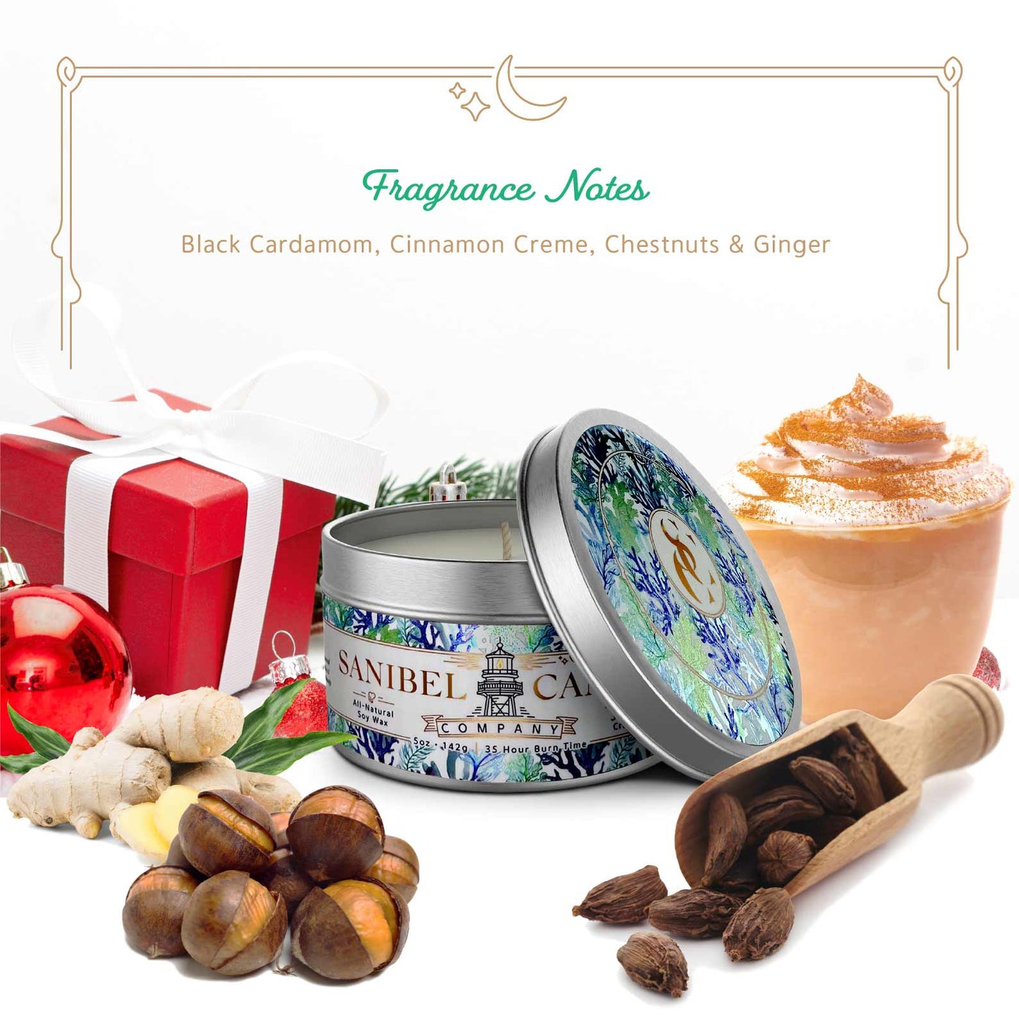 Sanibel Candle Company - Sanibel Christmas - Signature Candle - 5 oz Tin