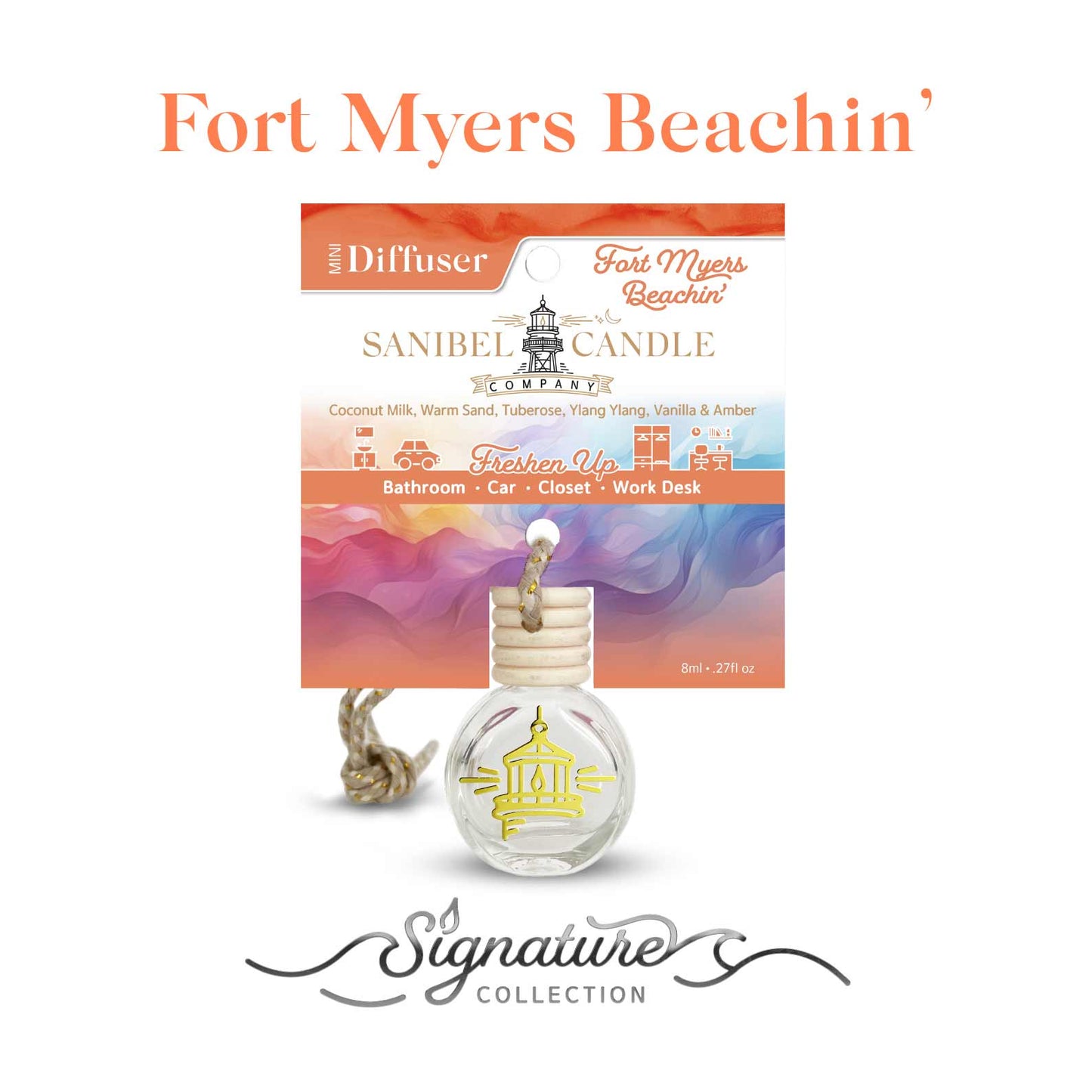 Mini Hanging Diffuser - Fort Myers Beachin’