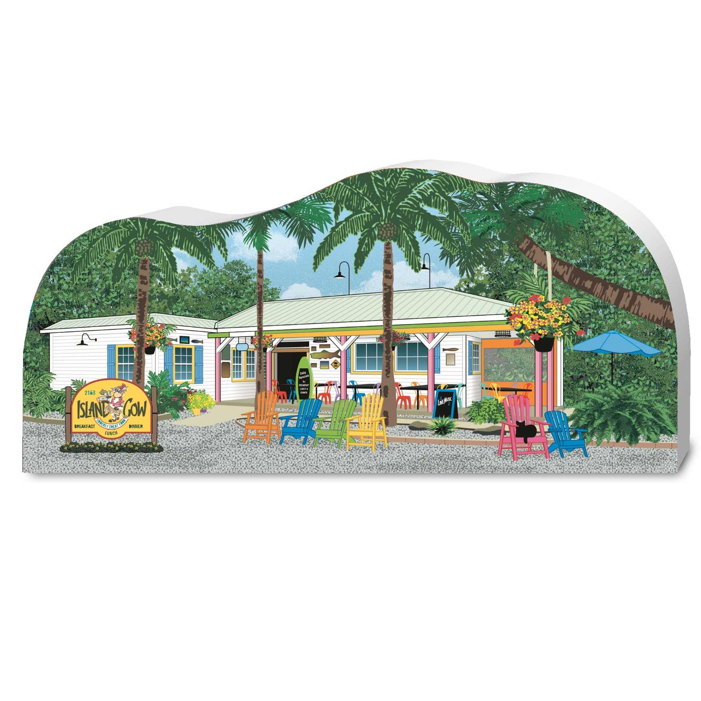 Island Cow - Sanibel Island, Florida - Cat's Meow Shelf Sitter