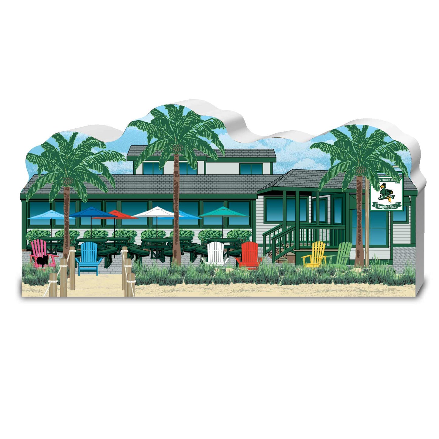 Mucky Duck Neighborhood Pub - Captiva Island, Florida - Cat's Meow Shelf Sitter