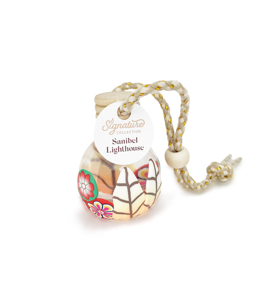Sanibel Candle Company - Hanging Glass Floral Diffuser Bottle