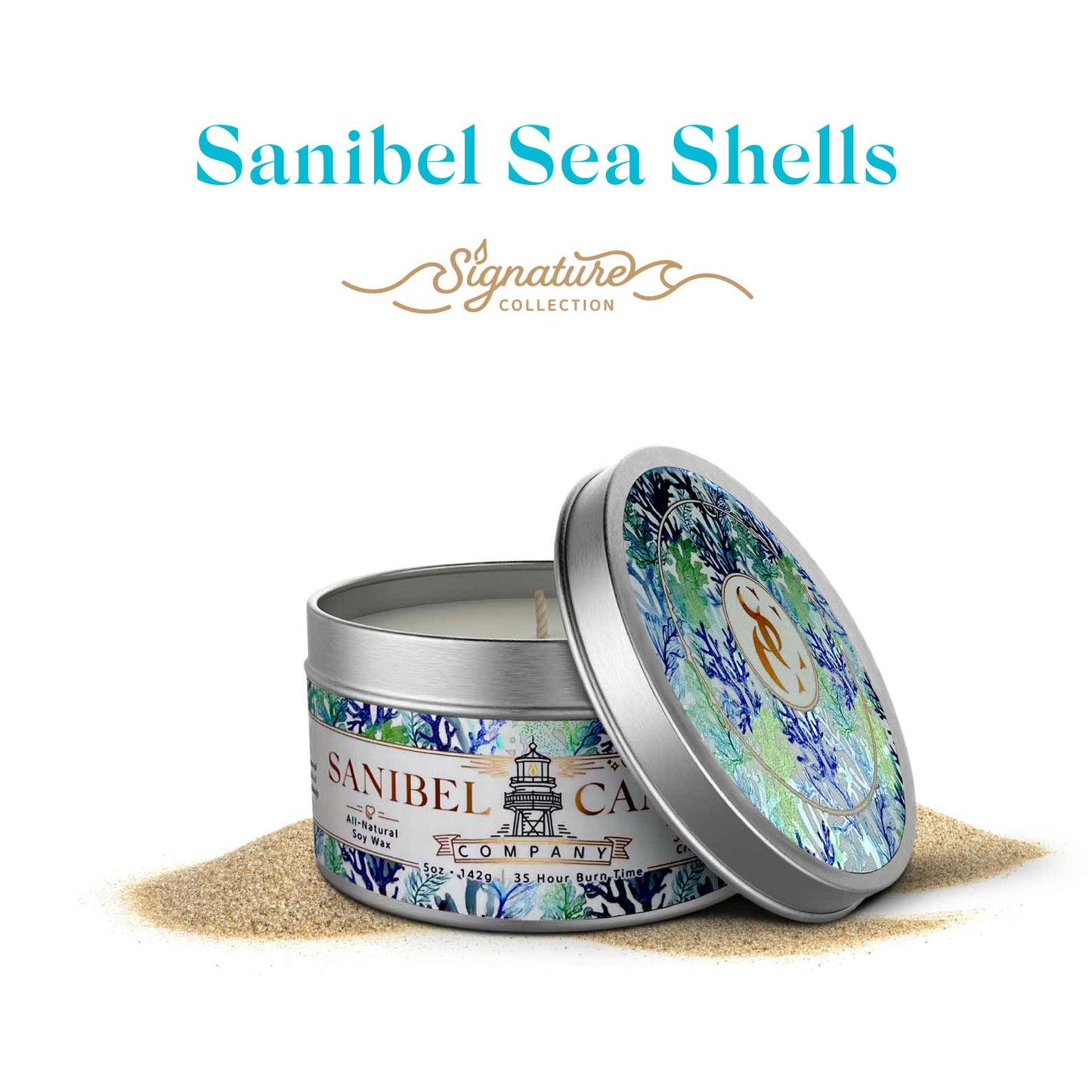 Sanibel Candle Company - Sanibel Sea Shells - Signature Candle - 5 oz Tin