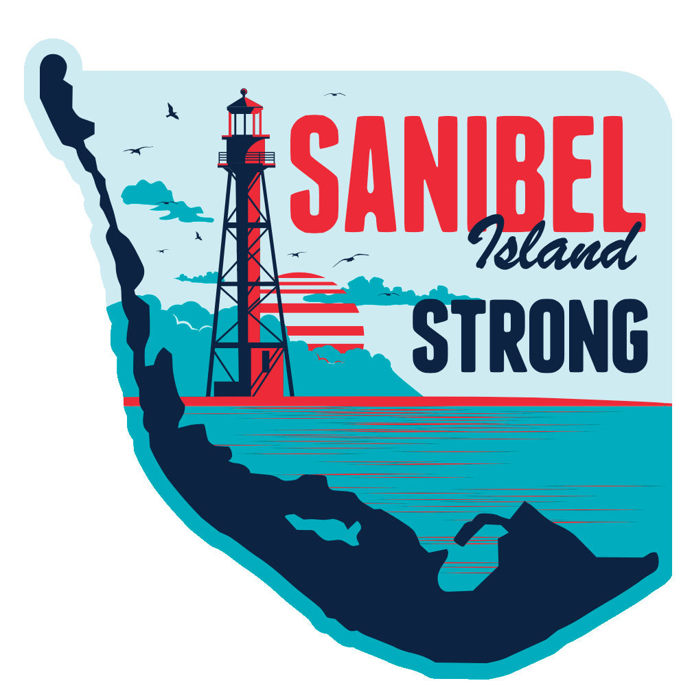 Sanibel Island Strong - Lighthouse Sticker