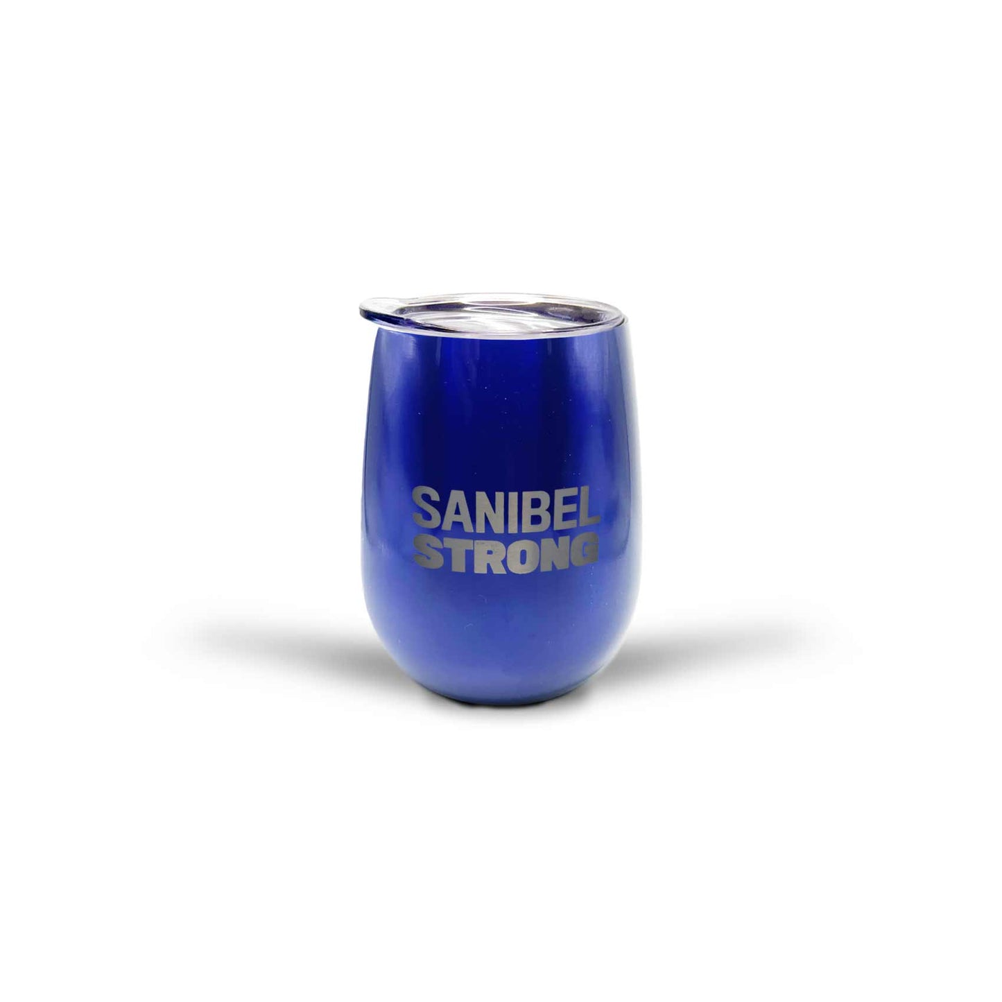 Sanibel Strong - 12 oz Stainless Wine Tumbler - Blue