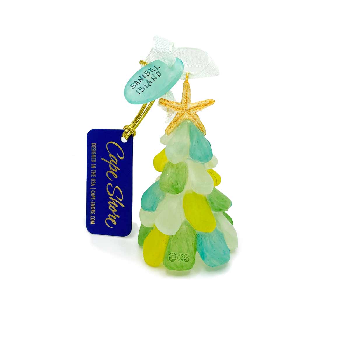 Sea Glass Tree Christmas Ornament